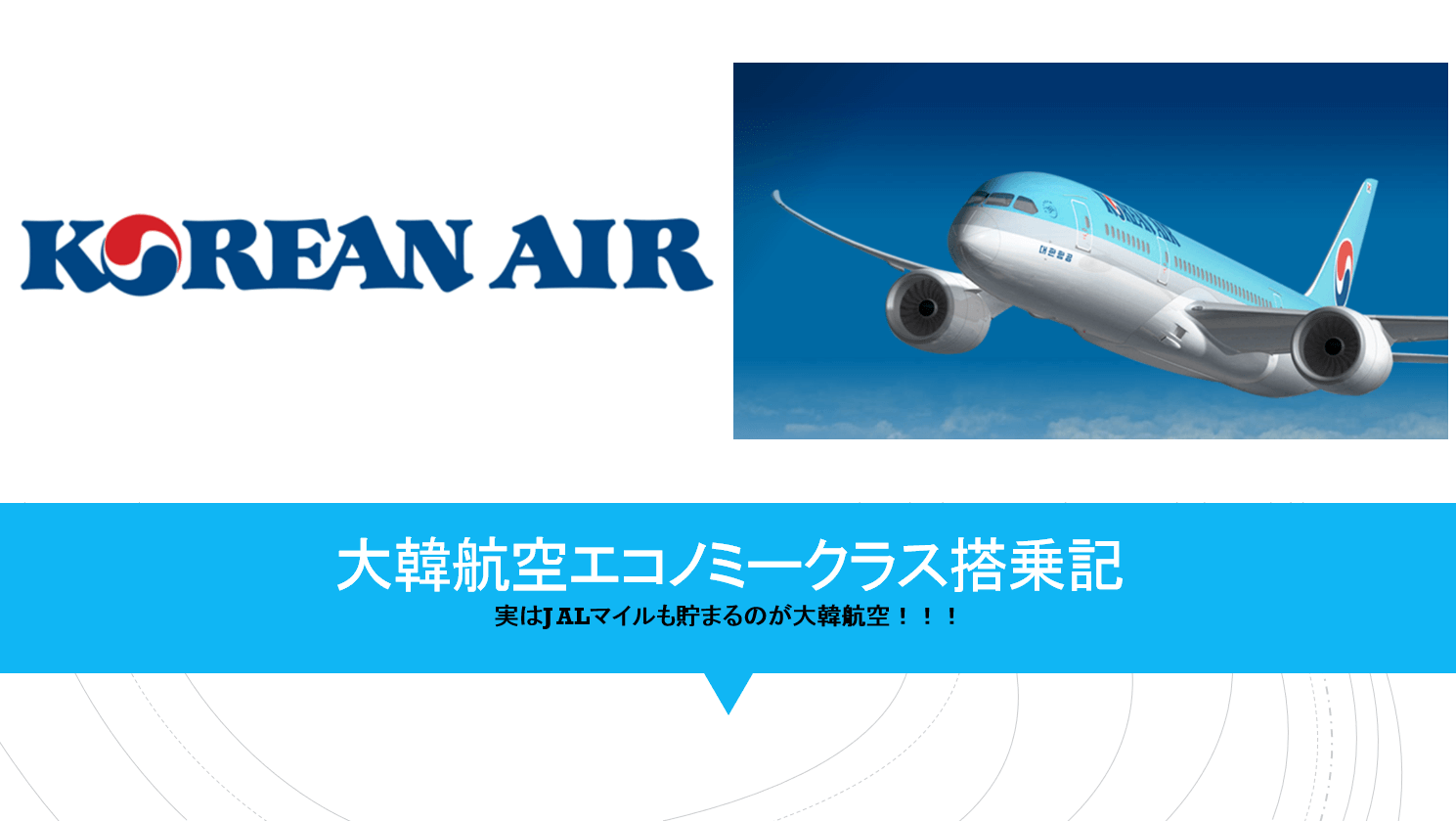 大韓航空エコノミークラス搭乗記 Jalマイルも貯まる 最新機材b787 9で関空 仁川 すけすけのマイル乞食